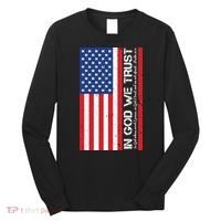In God We Trust Psalm 56:4 US Flag Long Sleeve Shirt thumb 0