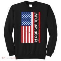 In God We Trust Psalm 56:4 US Flag Sweatshirt thumb 0