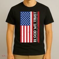 In God We Trust Psalm 56:4 US Flag T-Shirt thumb 3