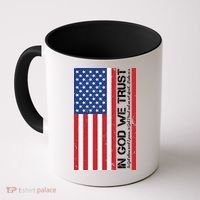In God We Trust Psalm 56:4 US Flag Coffee Mug thumb 0
