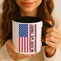In God We Trust Psalm 56:4 US Flag Coffee Mug thumb 3