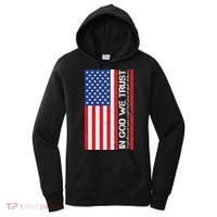In God We Trust Psalm 56:4 US Flag Women's Hoodie thumb 0
