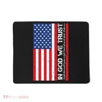 In God We Trust Psalm 56:4 US Flag Mousepad thumb 0