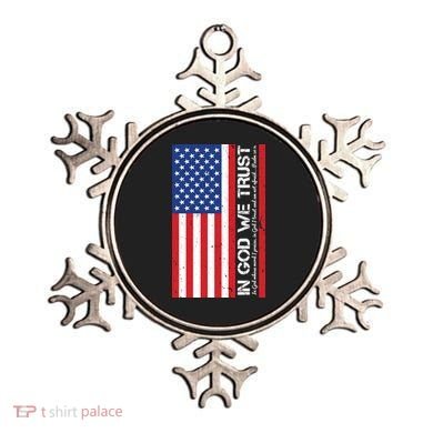In God We Trust Psalm 56:4 US Flag Ornament