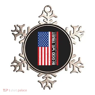 In God We Trust Psalm 56:4 US Flag Ornament