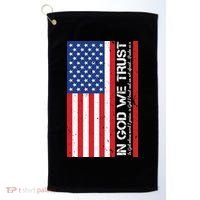 In God We Trust Psalm 56:4 US Flag Golf Towel thumb 0