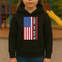 In God We Trust Psalm 56:4 US Flag Kids Hoodie thumb 3