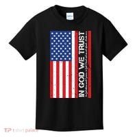 In God We Trust Psalm 56:4 US Flag Kids T-Shirt thumb 0
