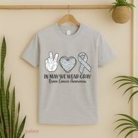 In May We Wear Gray Brain Cancer Awareness T-Shirt thumb 2