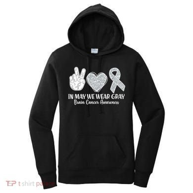 In May We Wear Gray Brain Cancer Awareness Women's Hoodie