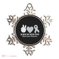 In May We Wear Gray Brain Cancer Awareness Ornament thumb 0