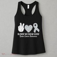 In May We Wear Gray Brain Cancer Awareness Women's Tank Top thumb 3