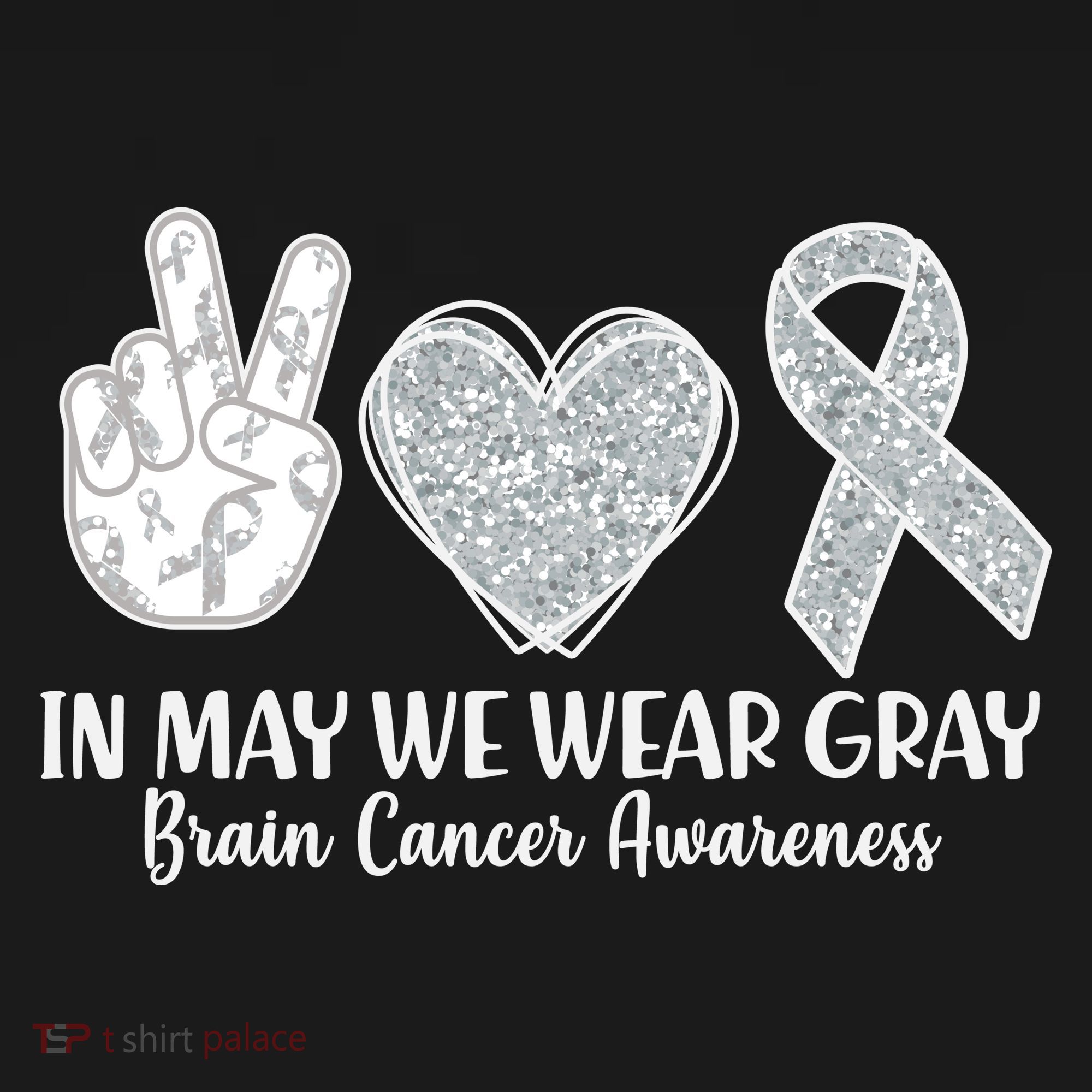 In May We Wear Gray Brain Cancer Awareness Baby Bodysuit