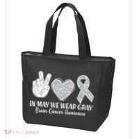In May We Wear Gray Brain Cancer Awareness Tote Bag thumb 3