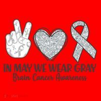 In May We Wear Gray Brain Cancer Awareness Santa Hat thumb 1