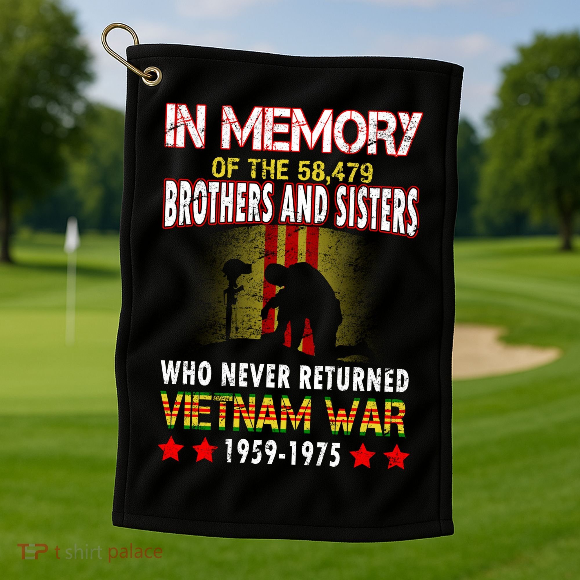 In Memory Of Vietnam Brothers And Sisters Golf Towel