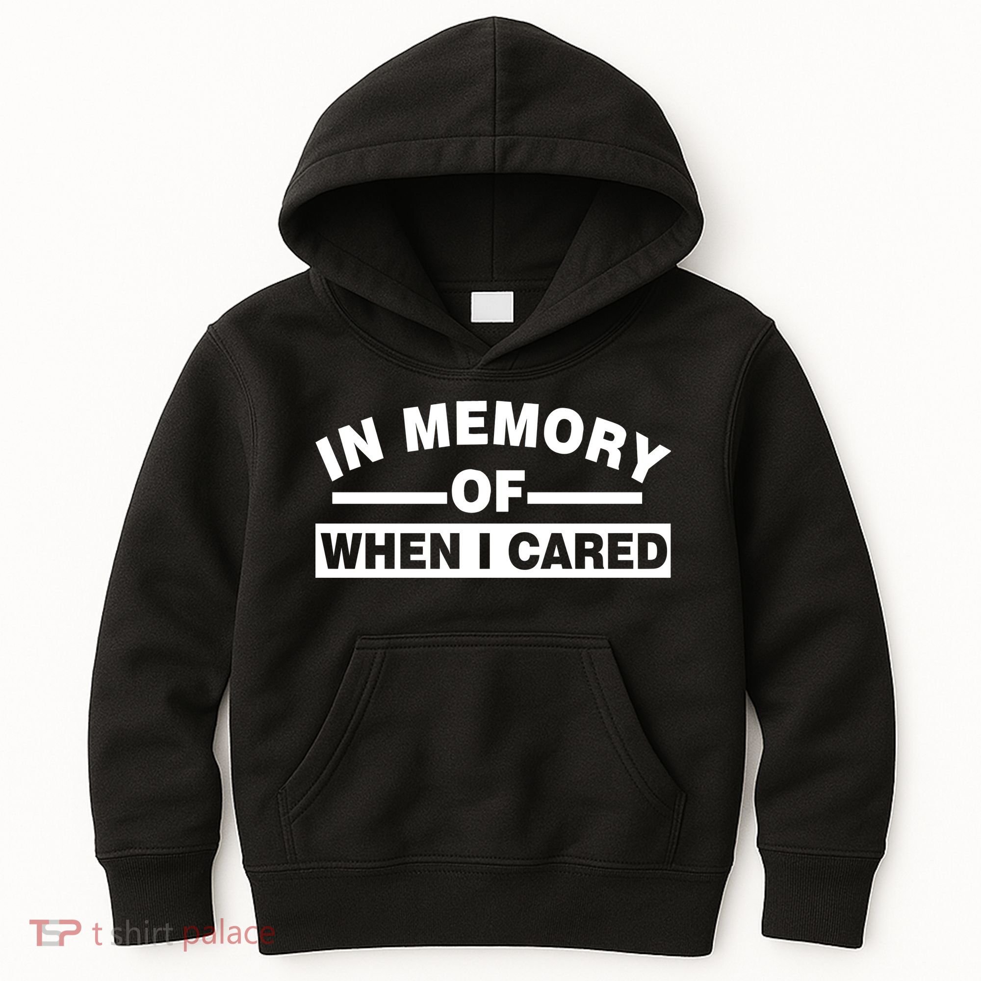 In Memory of When I Cared Kids Hoodie