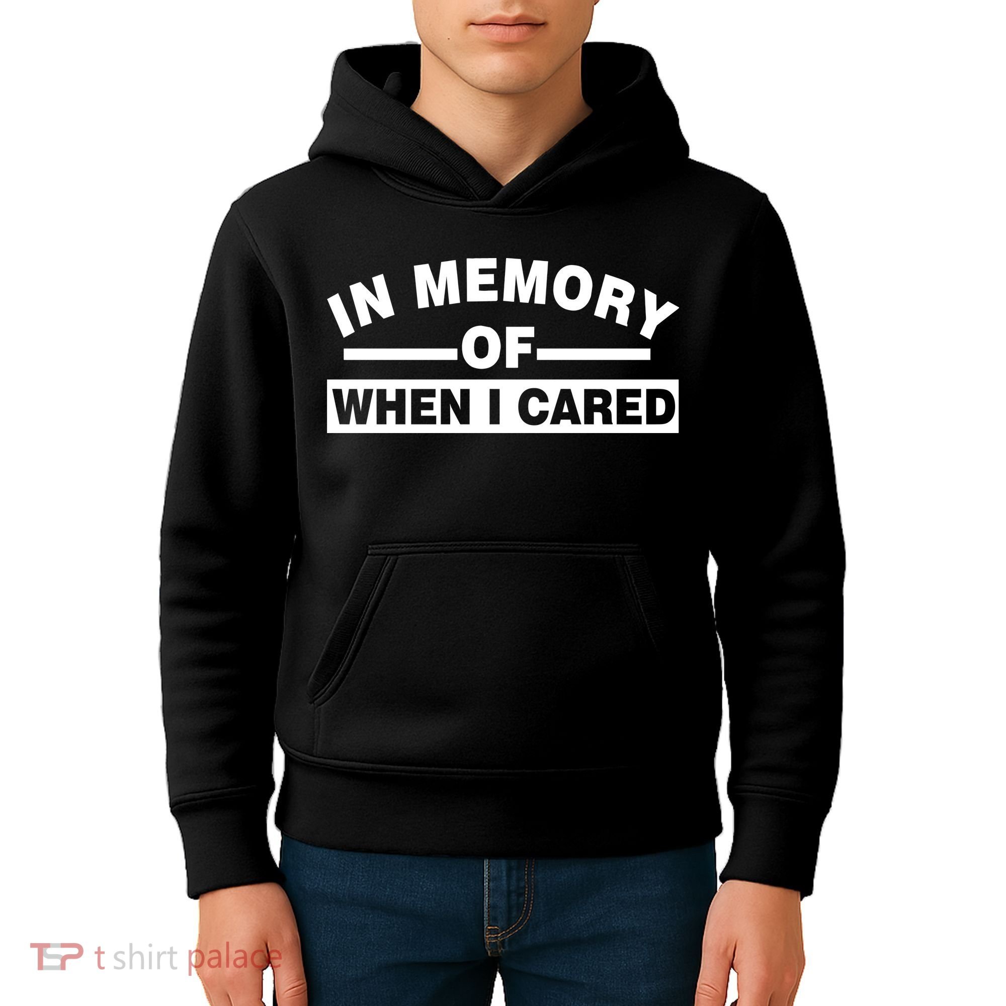 In Memory of When I Cared Kids Hoodie