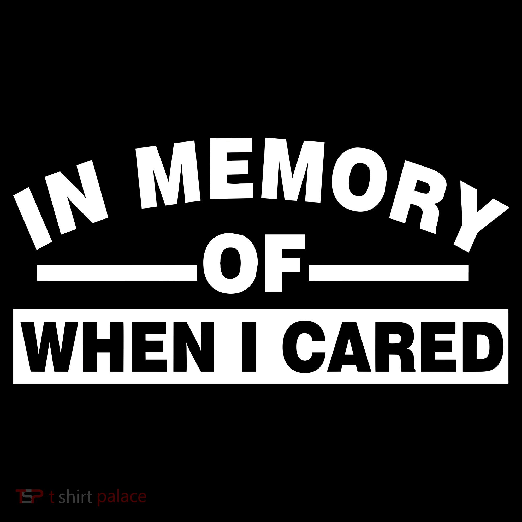 In Memory of When I Cared Kids Long Sleeve Shirt