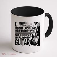In My Head I'm Playing My Guitar Coffee Mug thumb 1