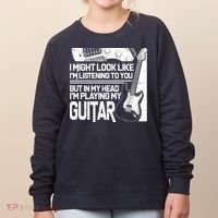 In My Head I'm Playing My Guitar Women's Sweatshirt thumb 0