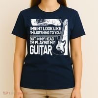 In My Head I'm Playing My Guitar T-Shirt thumb 4