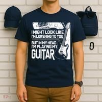 In My Head I'm Playing My Guitar T-Shirt thumb 6