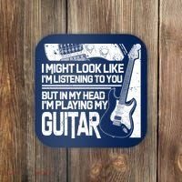 In My Head I'm Playing My Guitar Coaster thumb 0