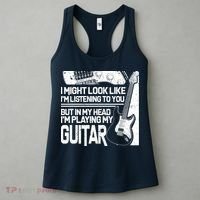 In My Head I'm Playing My Guitar Women's Tank Top thumb 3