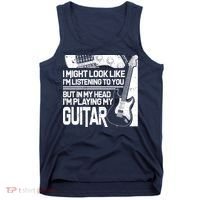 In My Head I'm Playing My Guitar Tank Top thumb 0