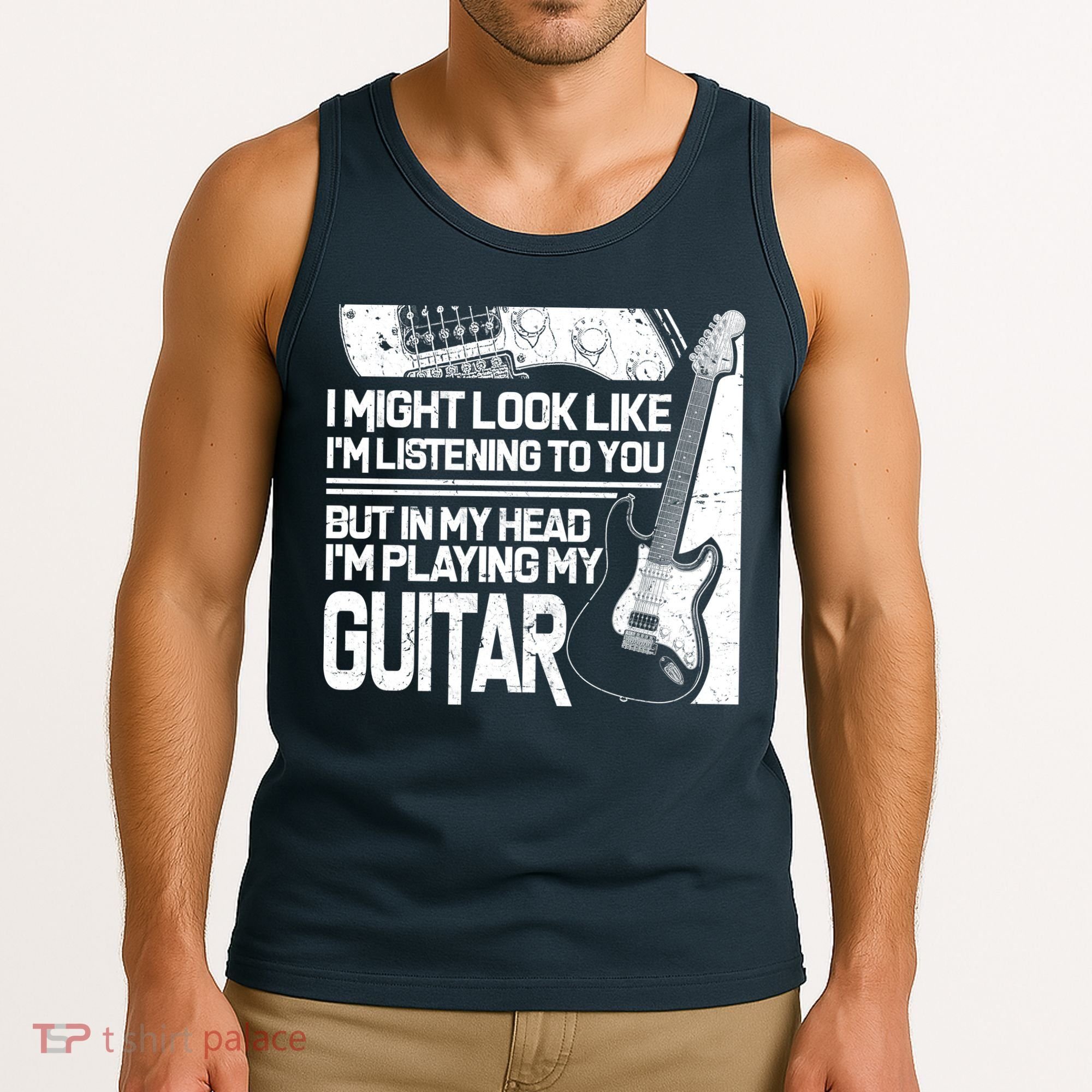 In My Head I'm Playing My Guitar Tank Top