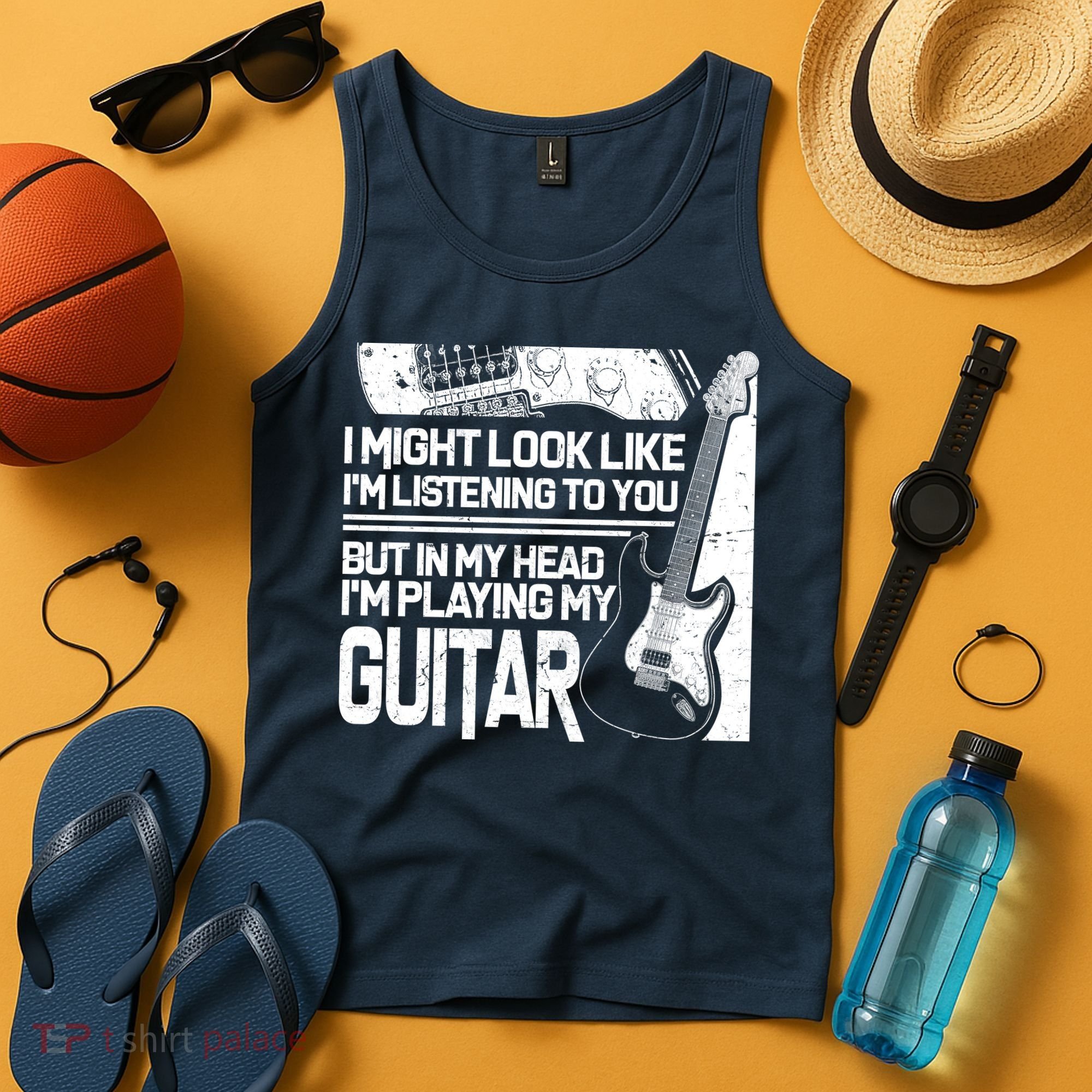 In My Head I'm Playing My Guitar Tank Top