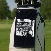 In My Head I'm Playing My Guitar Golf Towel thumb 2