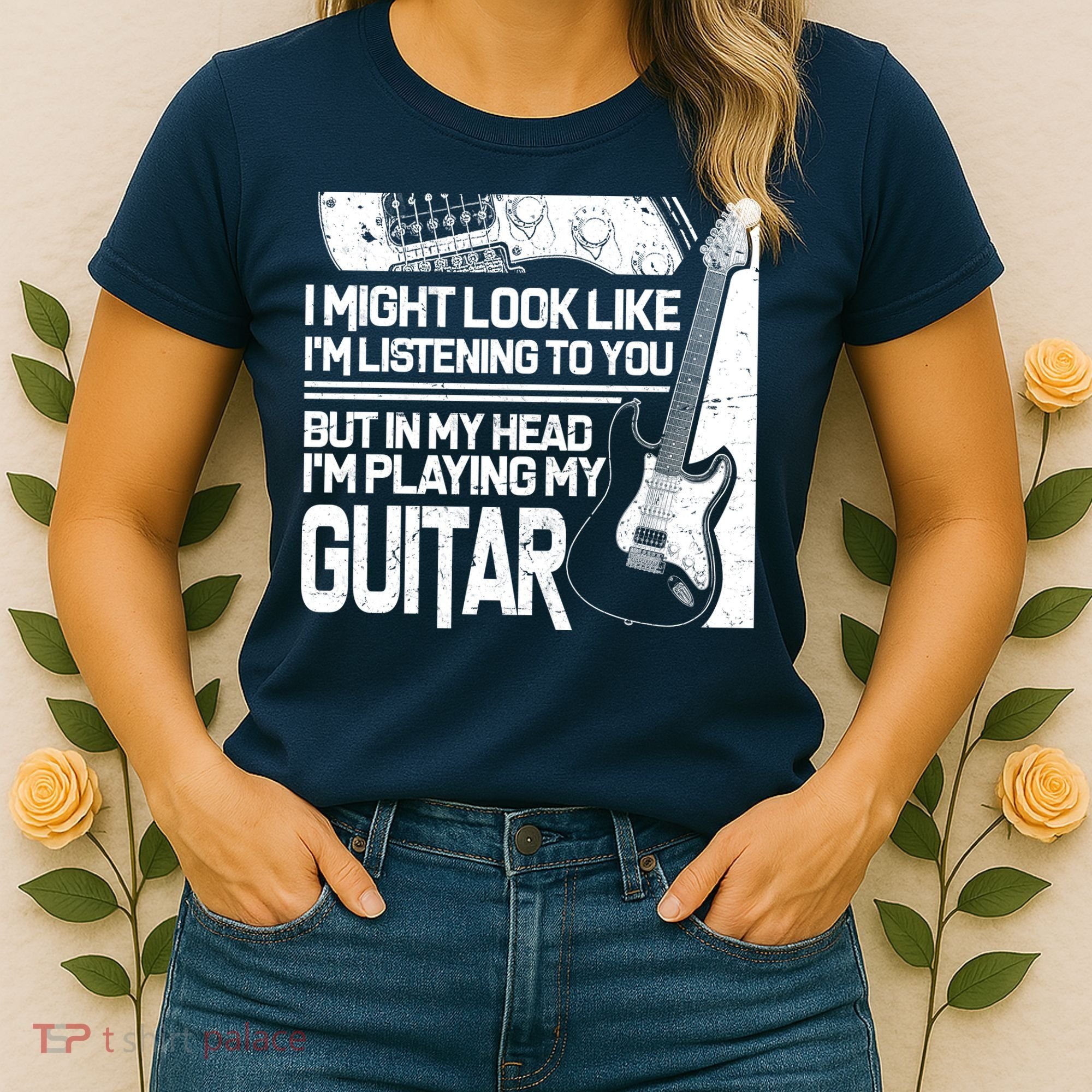 In My Head I'm Playing My Guitar Women's T-Shirt