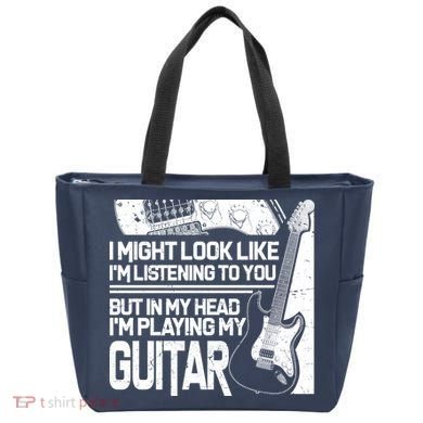 In My Head I'm Playing My Guitar Tote Bag