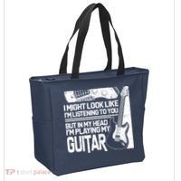 In My Head I'm Playing My Guitar Tote Bag thumb 2