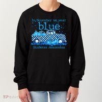 In November We Wear Blue Diabetes Awareness Women's Sweatshirt thumb 0