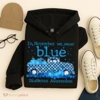 In November We Wear Blue Diabetes Awareness Hoodie thumb 4