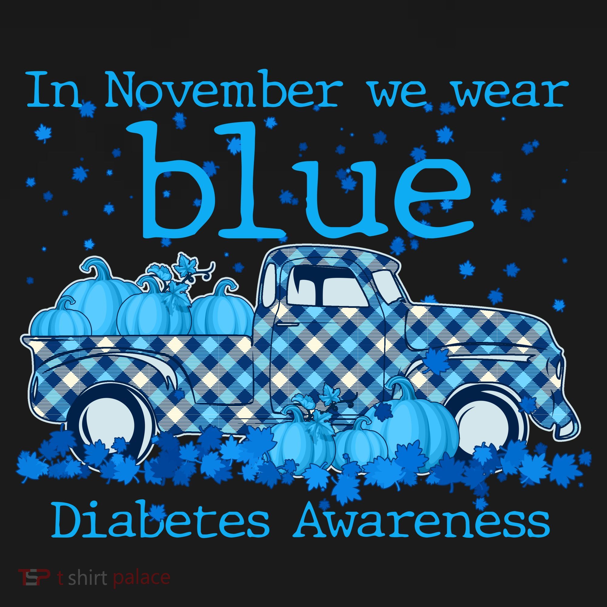 In November We Wear Blue Diabetes Awareness Long Sleeve Shirt