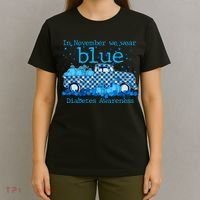 In November We Wear Blue Diabetes Awareness T-Shirt thumb 4