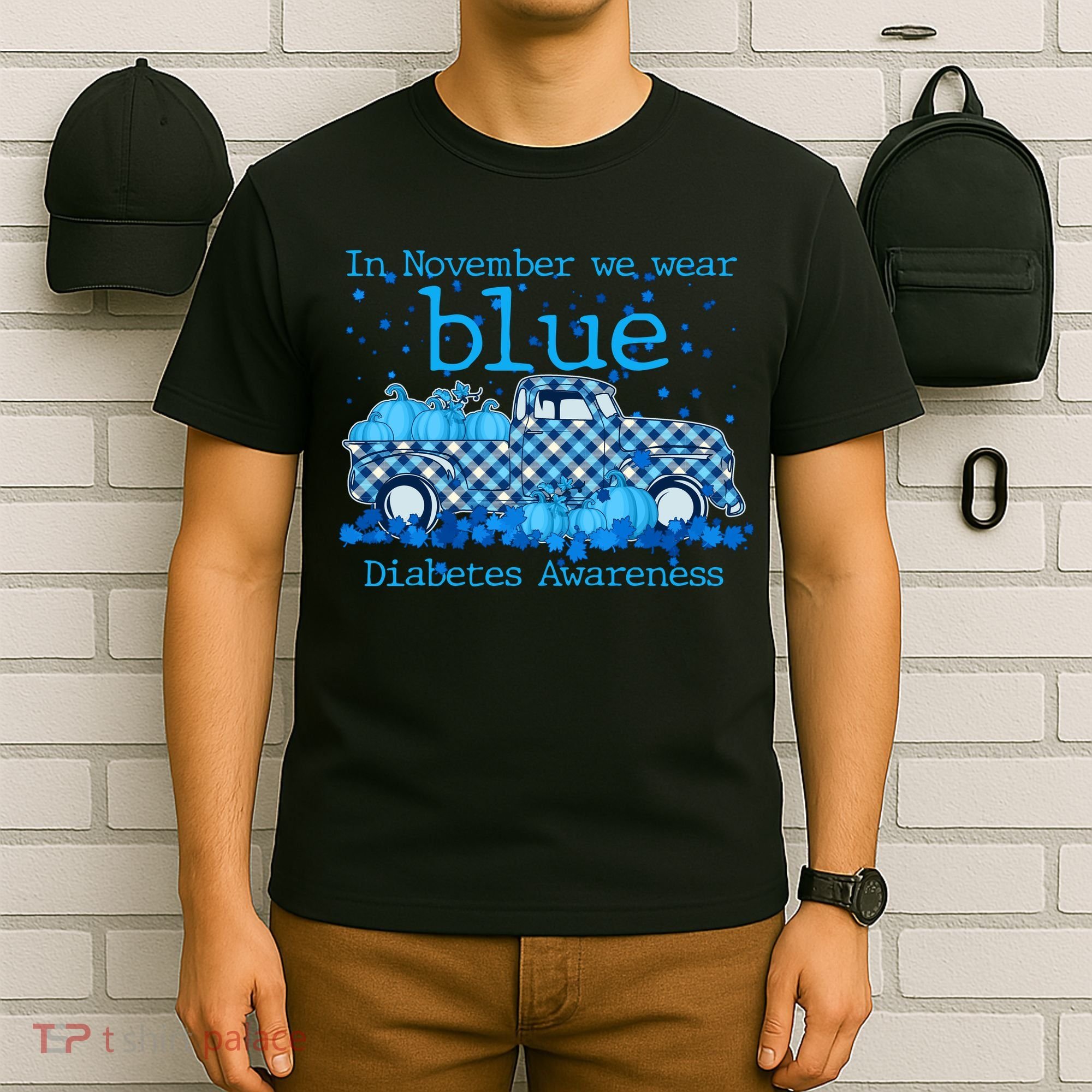 In November We Wear Blue Diabetes Awareness T-Shirt