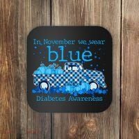 In November We Wear Blue Diabetes Awareness Coaster thumb 0