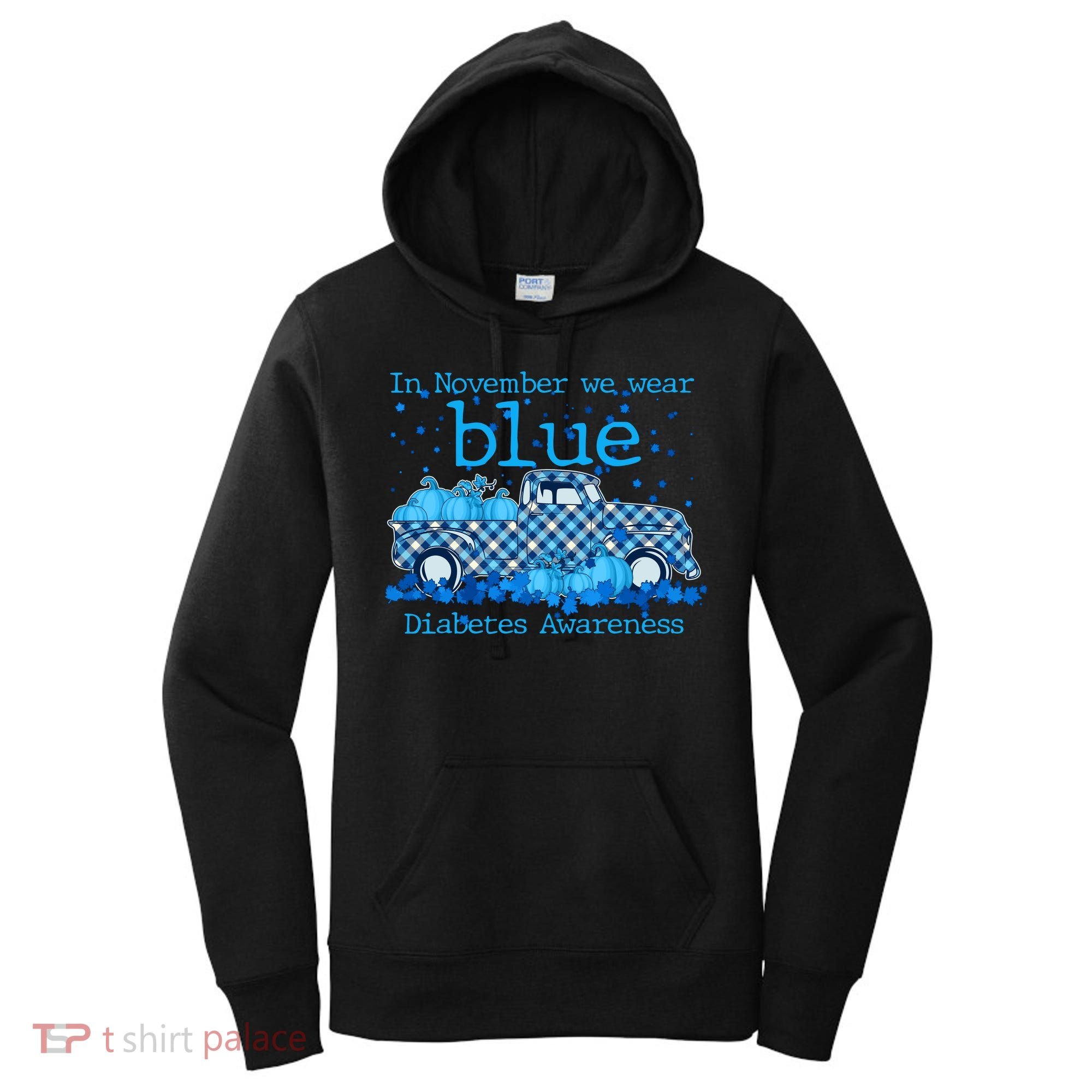 In November We Wear Blue Diabetes Awareness Women's Hoodie