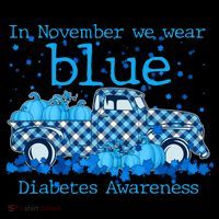 In November We Wear Blue Diabetes Awareness Women's Hoodie thumb 2