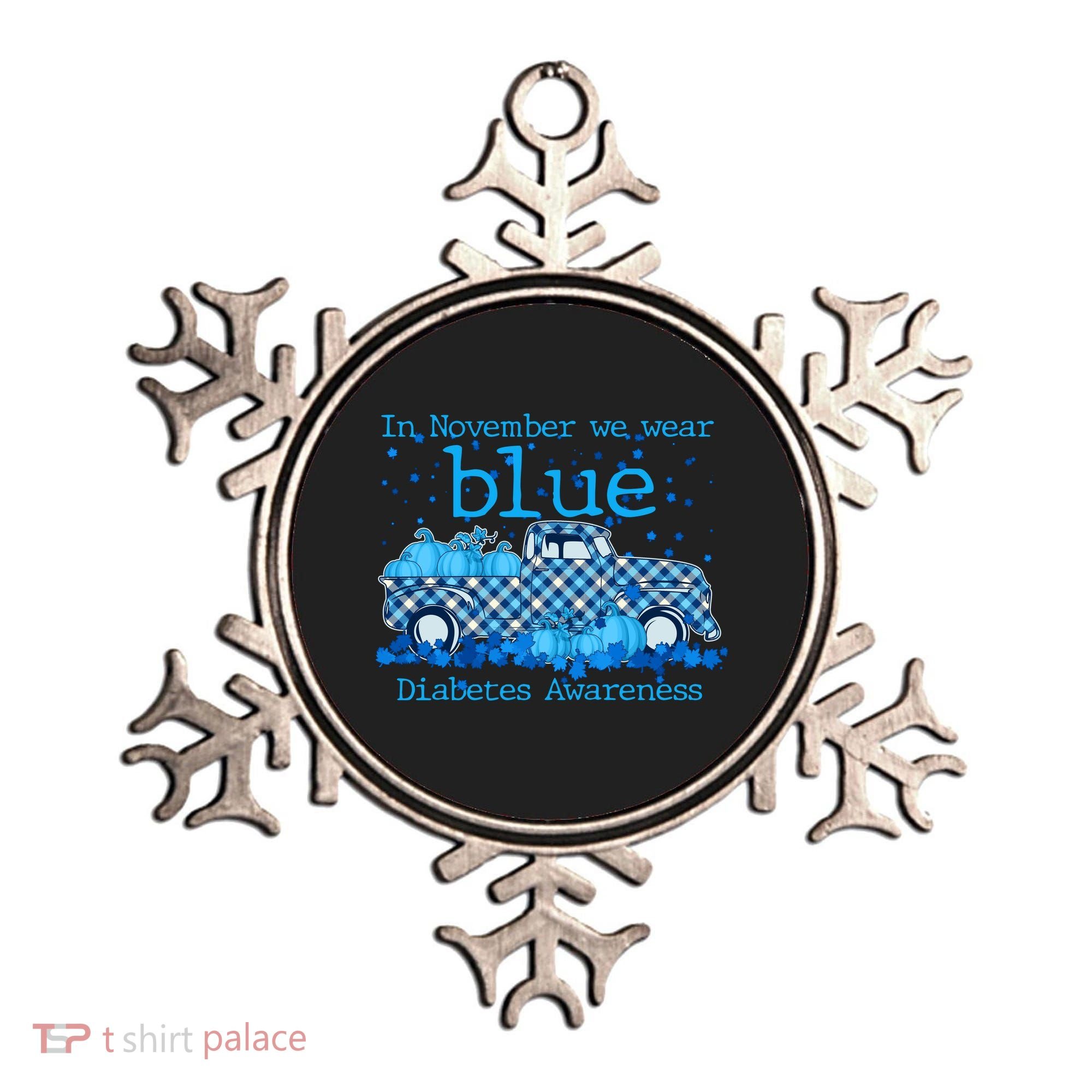 In November We Wear Blue Diabetes Awareness Ornament