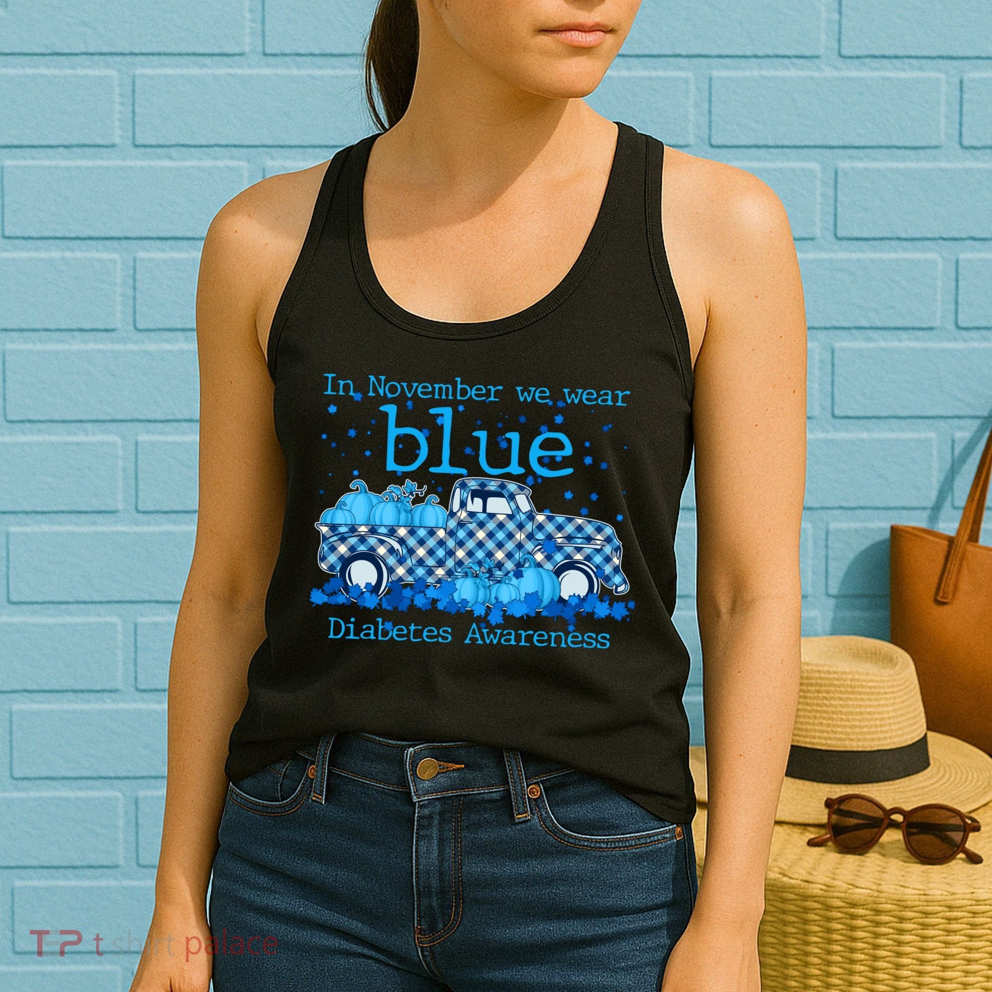 In November We Wear Blue Diabetes Awareness Women's Tank Top