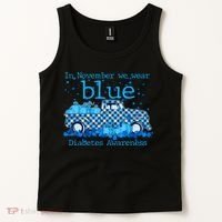 In November We Wear Blue Diabetes Awareness Tank Top thumb 2