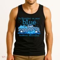 In November We Wear Blue Diabetes Awareness Tank Top thumb 3