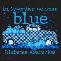 In November We Wear Blue Diabetes Awareness Golf Towel thumb 3