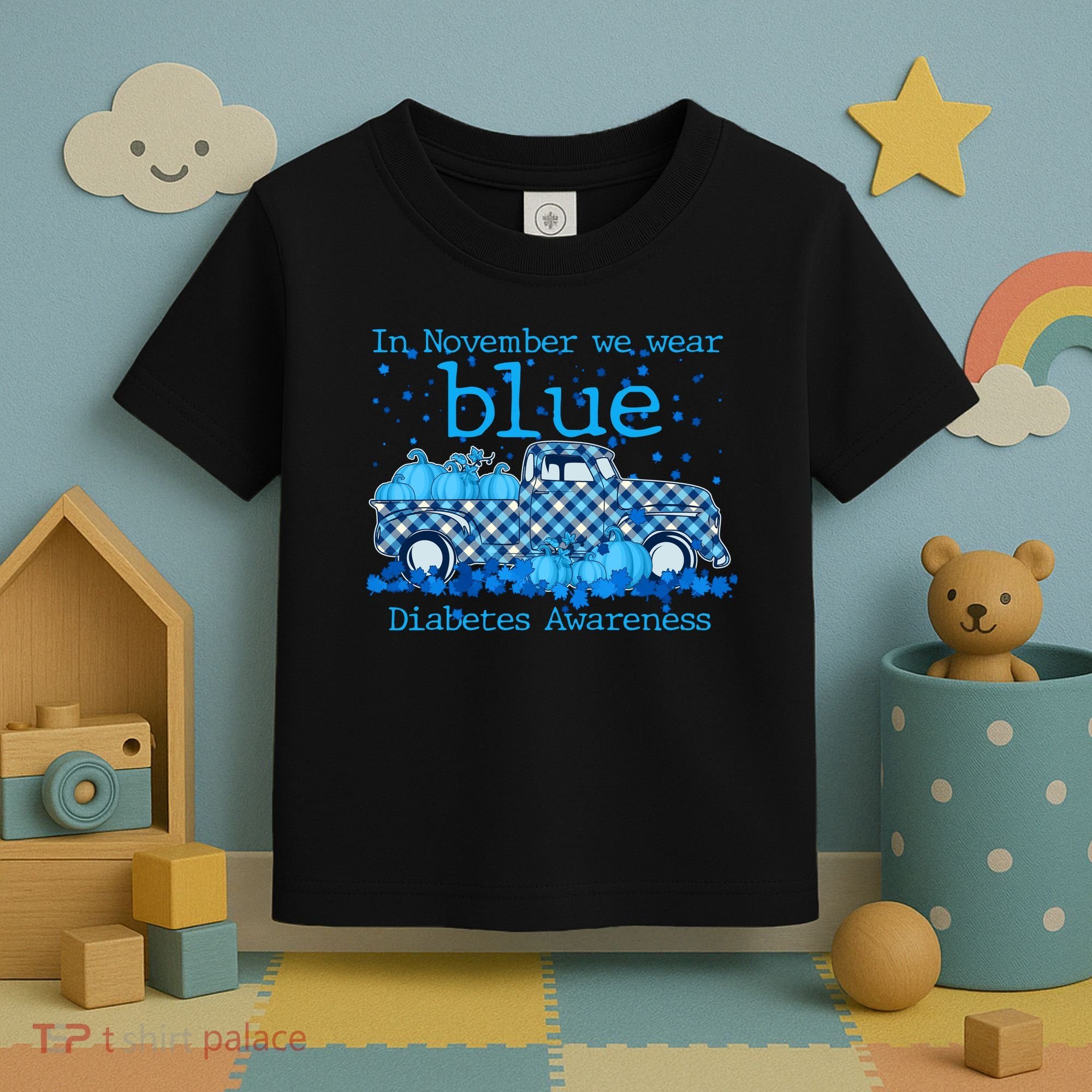 In November We Wear Blue Diabetes Awareness Toddler T-Shirt